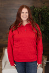 Michelle Mae Geometric Button Snap Pullover - Red
