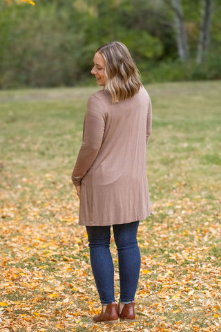 Classic Cardigan - Mocha FINAL SALE