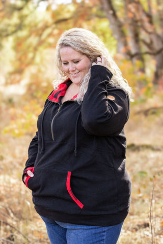 Avery Accent HalfZip Hoodie - Buffalo Plaid