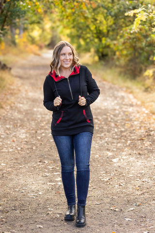 Avery Accent HalfZip Hoodie - Buffalo Plaid