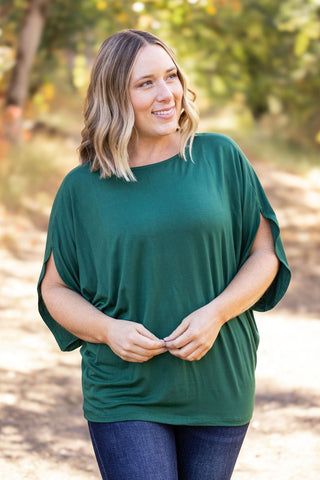 Darcy Dolman Top - Forest Green