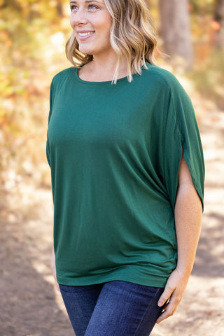 Darcy Dolman Top - Forest Green