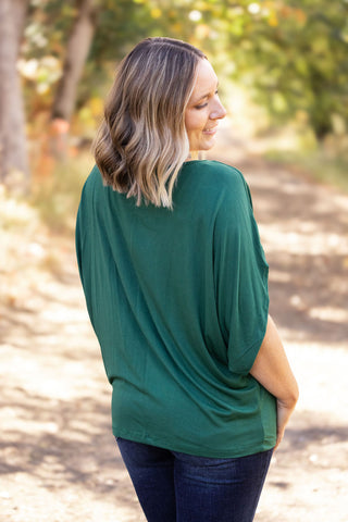 Darcy Dolman Top - Forest Green