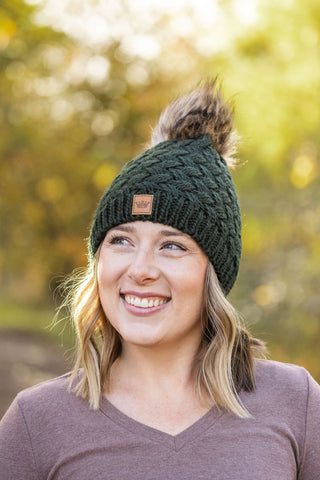 DB Knit Pom Beanie - Evergreen