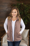 Michelle Mae Remy Zip Up Vest - Heathered Chestnut
