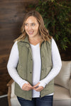 Michelle Mae Remy Zip Up Vest - Heathered Sage