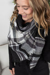 Michelle Mae Blanket Scarf - Monochrome Plaid