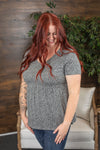 Michelle Mae Sarah Ruffle Top - Grey Leopard