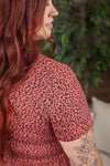 Michelle Mae Sarah Ruffle Top - Red Leopard