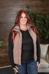 Michelle Mae Remy Zip Up Vest - Heathered Chestnut
