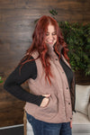 Michelle Mae Remy Zip Up Vest - Heathered Chestnut