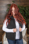 Michelle Mae Remy Zip Up Vest - Black