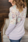 Michelle Mae Natalie Pullover - Neutral Floral Pattern Mix