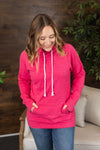 Michelle Mae Classic Funnel Neck Sweatshirt - Heathered Hot Pink