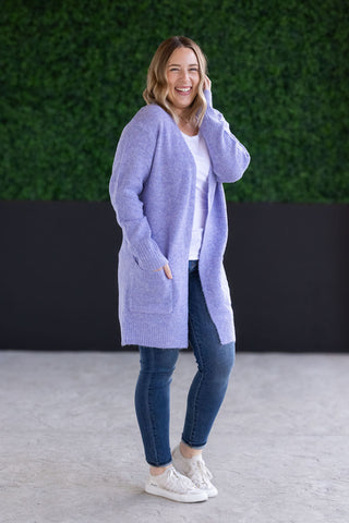 Madison Cozy Cardigan - Lavender