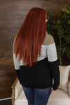 Michelle Mae Classic Colorblock FullZip - Olive, Grey, and Black