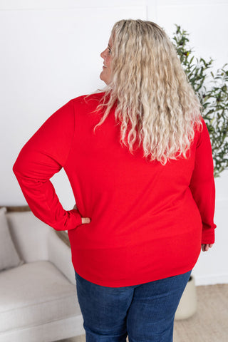 Leah Long Sleeve Top - Red