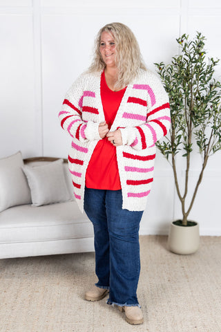 Valentine's Stripe Cardigan