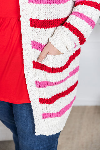 Valentine's Stripe Cardigan