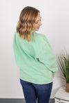 Michelle Mae Vintage Wash Corded Pullover - Mint