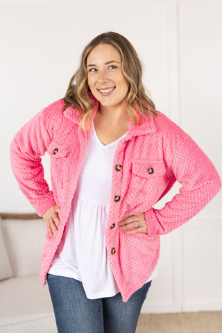 Fleece Shacket - Pink