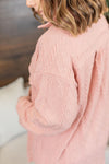 Michelle Mae Cable Knit Jacket - Blush Pink
