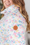 Michelle Mae QuarterZip Sherpa Pullover - Bright Confetti