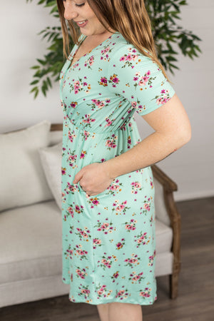 Michelle Mae Tinley Dress - Mint Floral