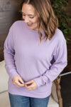 Michelle Mae Corrine Ribbed Pullover Top - Lavender