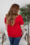 Michelle Mae Brinley Button Top - Red FINAL SALE