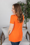 Michelle Mae Sarah Ruffle Top - Orange