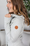 Michelle Mae FullZip Hoodie -Grey Rainbow Zipper
