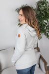 Michelle Mae FullZip Hoodie -Grey Rainbow Zipper