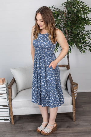 Michelle Mae Bailey Dress - Denim Blue Floral