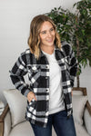 Michelle Mae Norah Plaid Shacket - Classic Black and White