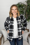 Michelle Mae Norah Plaid Shacket - Classic Black and White