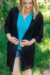 Michelle Mae Cover Up Kimono - Black Stripes