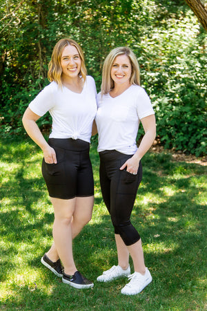 Michelle Mae Athleisure Capris - Black
