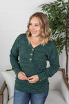 Michelle Mae Brittney Button Sweater - Evergreen