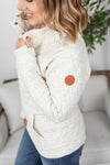 Michelle Mae Geometric Button Snap Pullover - Oatmeal