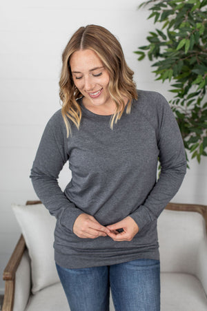 Michelle Mae Kayla Lightweight Pullover - Grey