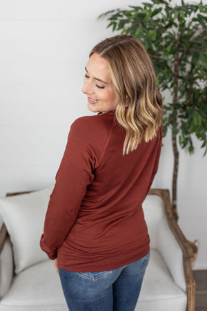 Michelle Mae Kayla Lightweight Pullover - Rust