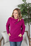Michelle Mae Classic ZipCowl Sweatshirt - Magenta