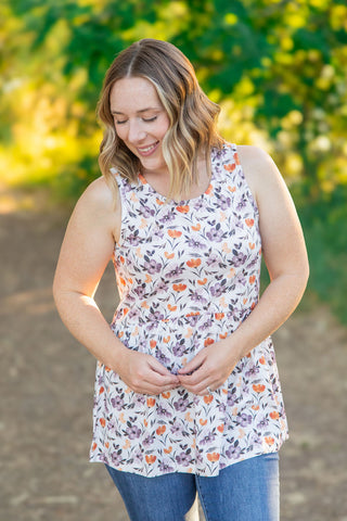 Renee Ruffle Tank - Harvest Floral FINAL SALE