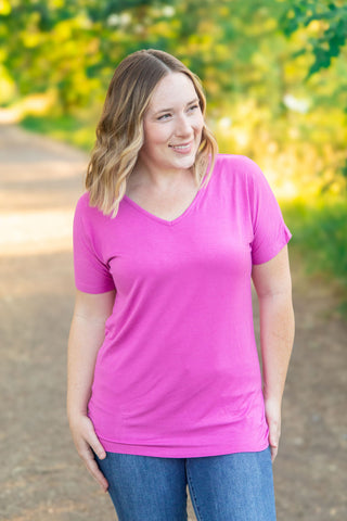 Chloe Cozy Tee - Magenta