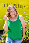 Michelle Mae Lexi Lace Tank - Green