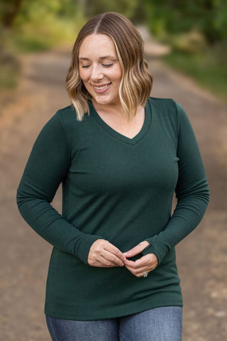 Leah Long Sleeve Top - Evergreen