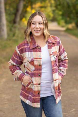 Norah Plaid Shacket - Sunset Plaid