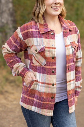 Norah Plaid Shacket - Sunset Plaid