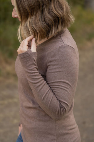 Leah Long Sleeve Top - Mocha